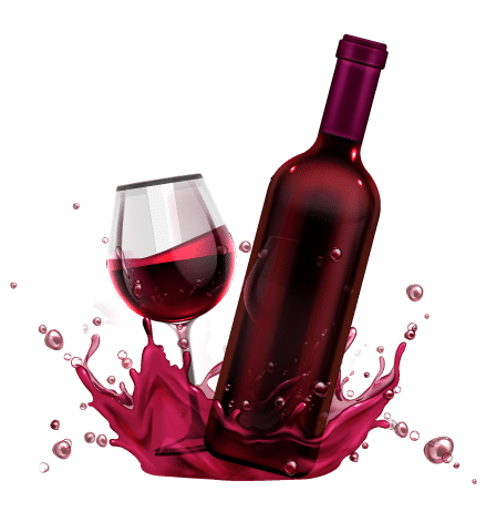 botella de vino en una oficina